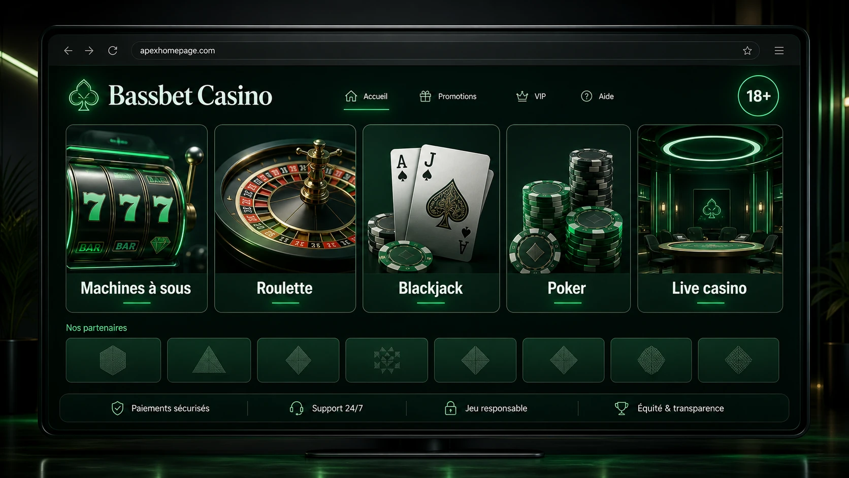 Jeux disponibles sur Bassbet Casino