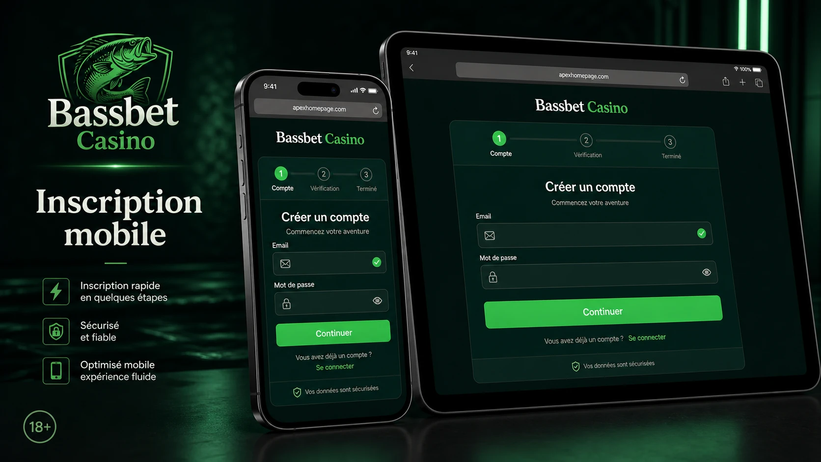 Inscription sur mobile